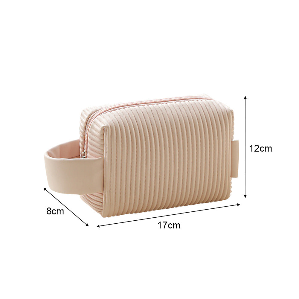 Toast Large Makeup Bag - Double Layer Cosmetic Bag - Portable Toiletry Bag