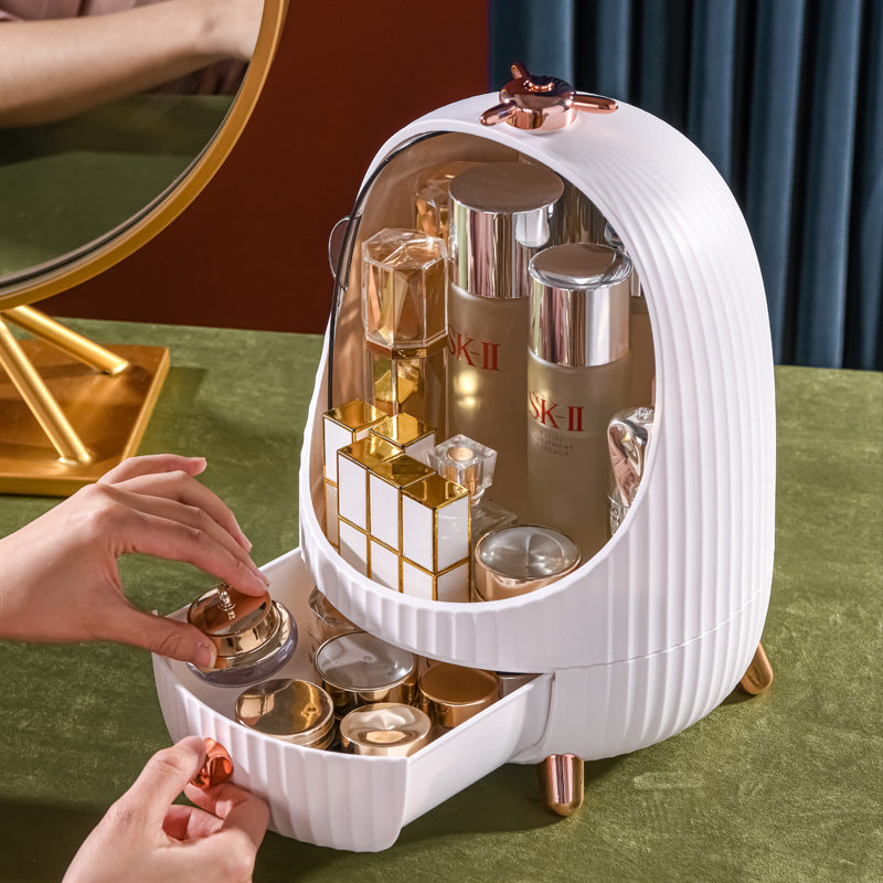 Makeup Storage with Showcase - Makeup organizer with drawer