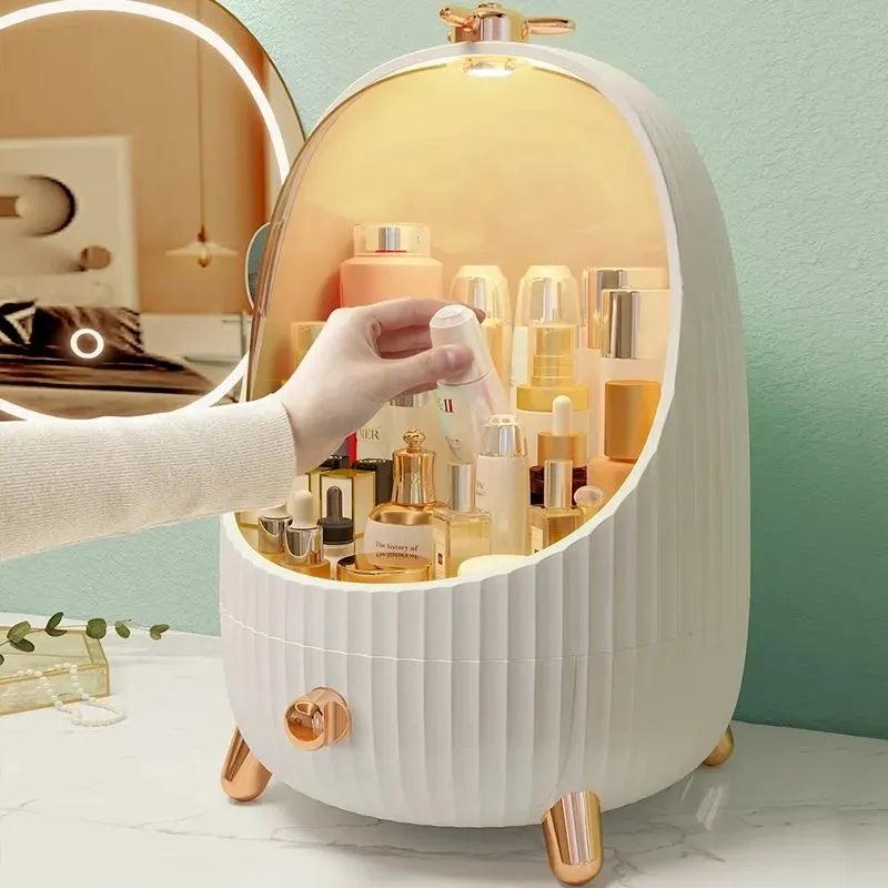 Makeup Storage with Showcase - Makeup organizer with drawer