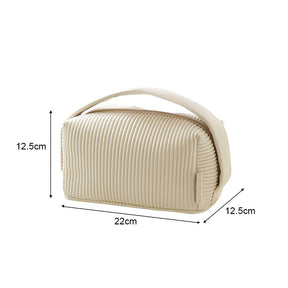 Toast Large Makeup Bag - Double Layer Cosmetic Bag - Portable Toiletry Bag