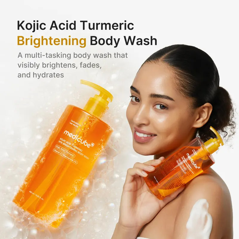 Kojic Acid Turmeric Vita Brightening Body Wash | For Troubled Skin, Uneven Skin | K-Beauty Gentle Cleanser, Body Wash, Korean Skincare
