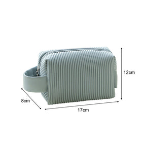 Toast Large Makeup Bag - Double Layer Cosmetic Bag - Portable Toiletry Bag