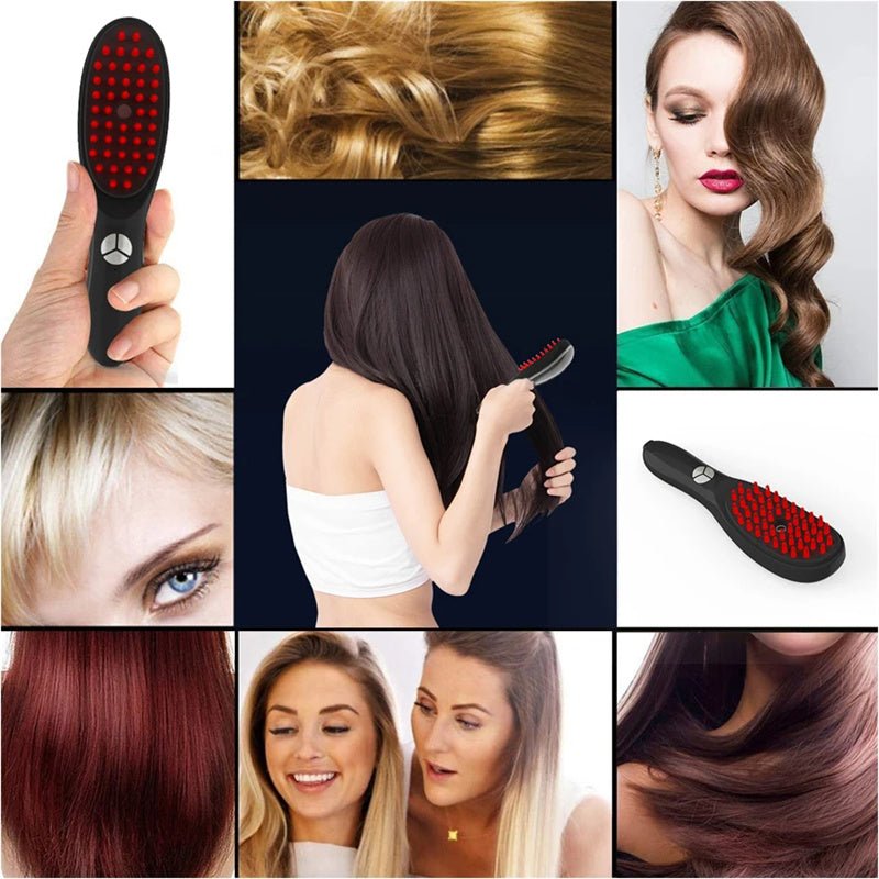 RED LIGHT THERAPY BRUSH SCALP MASSAGER COMB HAIR GROWTH ANTI HAIR LOSS