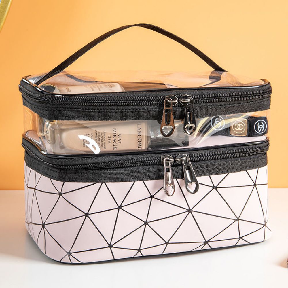 Makeup Double Layer Bag  - Travel Cosmetic Case - Toiletry Organizer